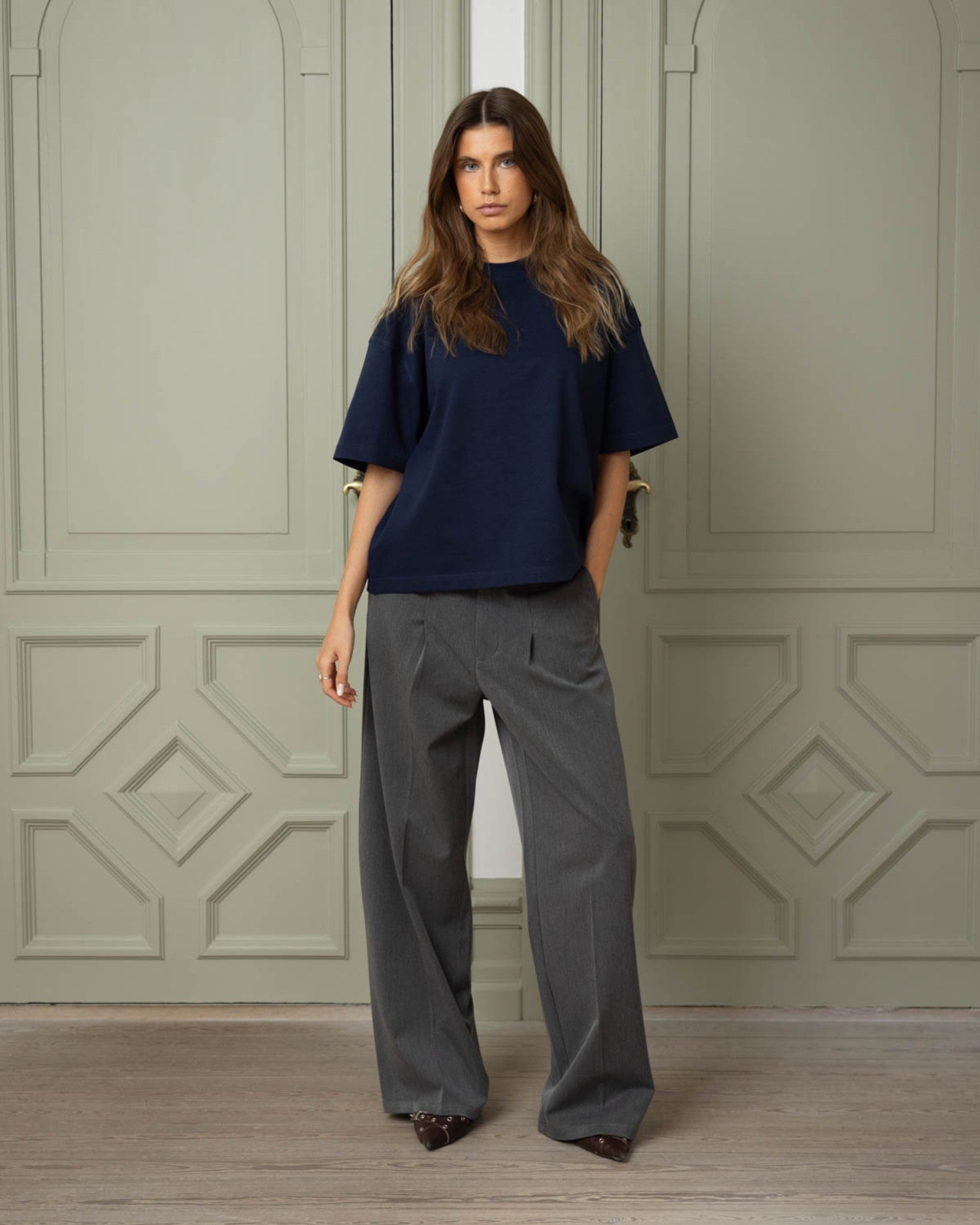 Blank T-shirt Navy dame